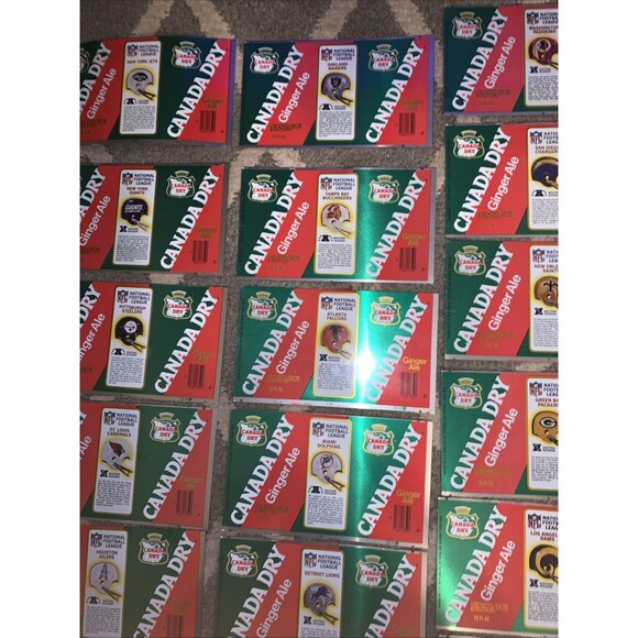 Lot of 26 NFL 1976 Canada Dry Ginger Ale NFL Unused Cans HTF - Picture 12 of 15